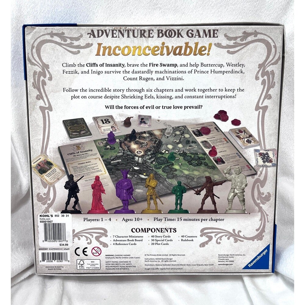 Vintage Movie Nostalgia The Princess Bride Adventure Book Game Ravensburger New - Picture 2 of 3